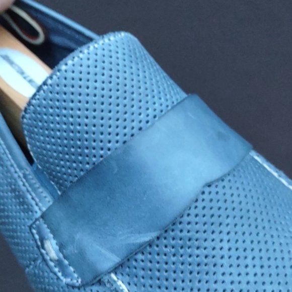 Kenneth Cole Luxury Perforated Leather Loafers. main image 15